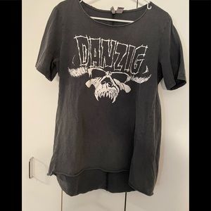 Danzig Distressed Heather Blue Tee Shirt by Divided H&M Size M